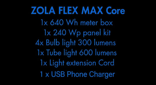 Zola Flex Max Core — components and what's included